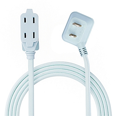 Globe Electric Designer Series 9-Foot 3-Outlet Fabric Extension Cord in Mint. View a larger version of this product image.