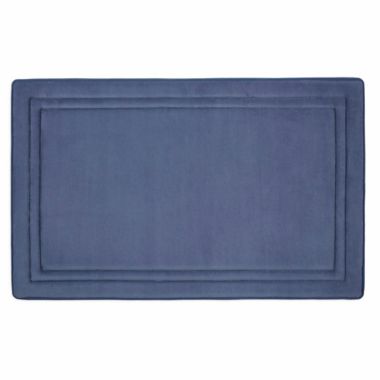 Simply Essential&trade; Memory Foam 21" x 34" Bath Mat in Medium Blue. View a larger version of this product image.
