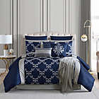 Alternate image 0 for Hallmart Collectibles Gracyn 14-Piece King Comforter Set in Navy