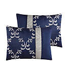Alternate image 7 for Hallmart Collectibles Gracyn 14-Piece King Comforter Set in Navy