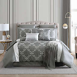 Hallmart Collectibles Gracyn 14-Piece King Comforter Set in Silver
