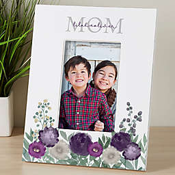 Floral Love Mom Personalized Vertical Tabletop Frame