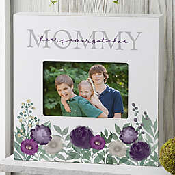 Floral Love Mom Personalized Horizontal Box Frame