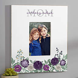 Floral Love Mom Personalized Vertical Wall Frame