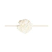 Baby Bling&reg; Mini Ruffle Flower Skinny Headband in Ivory