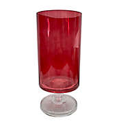 H for Happy&trade; Small Hurricane Candle Holder in Red