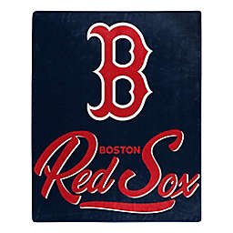 MLB Boston Red Sox Signature Raschel Throw Blanket