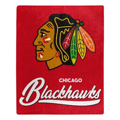 NHL Chicago Blackhawks Signature Raschel Throw Blanket