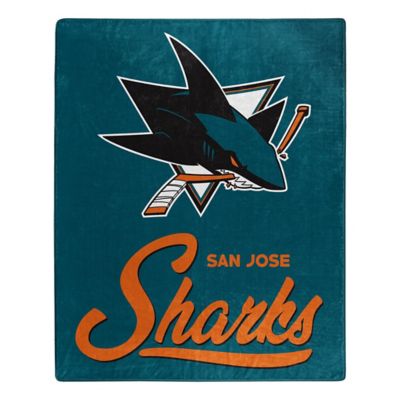NHL San Jose Sharks Signature Raschel Throw Blanket