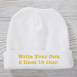 Write Your Own Personalized Baby Hat