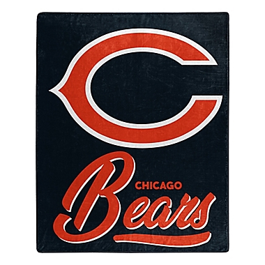 Nfl Chicago Bears Signature Raschel Throw Blanket Bed Bath And Beyond Canada - Chicago Bears Home Decor Canada