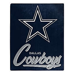 NFL Dallas Cowboys "Signature" Raschel Throw Blanket