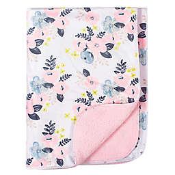 Just Born® Floral Plush Blanket in Pink