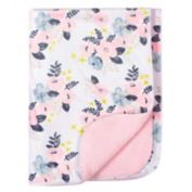 Just Born&reg; Floral Plush Blanket in Pink