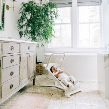 Baby Delight&reg; Alpine Deluxe Organic Cotton Portable Bouncer in Oat. View a larger version of this product image.