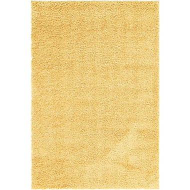 Unique Loom Davos Shag 6&#39; x 9&#39; Area Rug in Yellow. View a larger version of this product image.