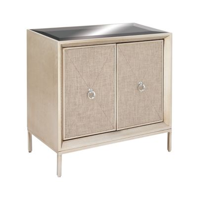 Ridge Road Decor Glam Cabinet in Beige