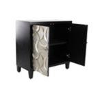 Alternate image 4 for Ridge Road Decor Crescent Moon Rectangular Cabinet in Black/Silver