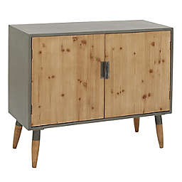Ridge Road Decor Modern Wood Cabinet in Brown/Multi