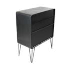 Alternate image 5 for Ridge Road Decor 3-Drawer Modern Cabinet in Brown