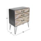 Alternate image 3 for Ridge Road Decor 3-Drawer Modern Cabinet in Brown