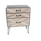 Alternate image 0 for Ridge Road Decor 3-Drawer Modern Cabinet in Brown