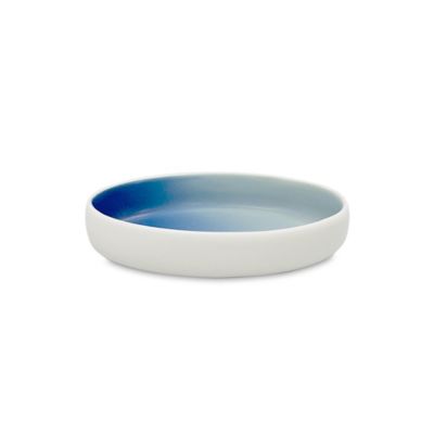 Powder Blue Ceramic Soap Dish Tray Washcloth Holder Bar Heron Blue Color 344 