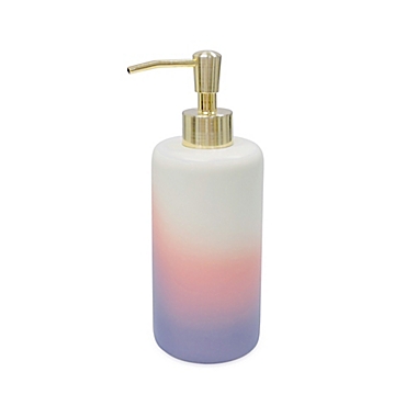 Wild Sage&trade; Carissa Colorwash Ceramic Soap/Lotion Dispenser in Peach. View a larger version of this product image.