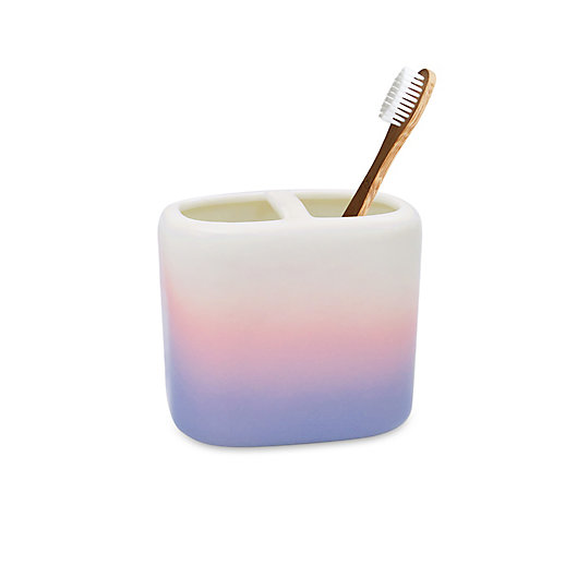 Alternate image 1 for Wild Sage™ Carissa Colorwash Ceramic Toothbrush Holder in Peach