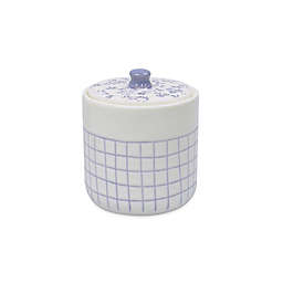 Wild Sage™ Eliza Ceramic Bath Jar with Cover in Cream/Purple