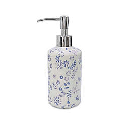 Wild Sage™ Eliza Ceramic Soap/Lotion Dispenser in Cream/Purple