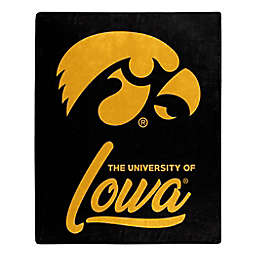 University of Iowa "Signature" Raschel Throw Blanket