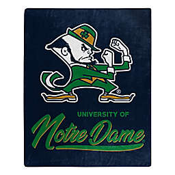 University of Notre Dame "Signature" Raschel Throw Blanket