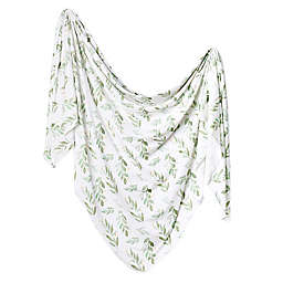 Copper Pearl™ Fern Knit Swaddle Blanket in Green
