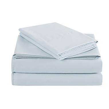 Simply Essential&trade; Truly Soft&trade; Microfiber Full Solid Sheet Set in Blue. View a larger version of this product image.