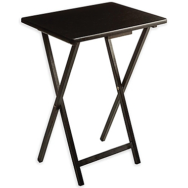 Simply Essential&trade; 5-Piece Snack Tables Set in Black. View a larger version of this product image.