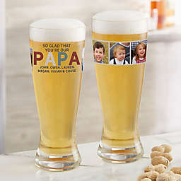 So Glad You're Our Grandpa Photo Pilsner Glass