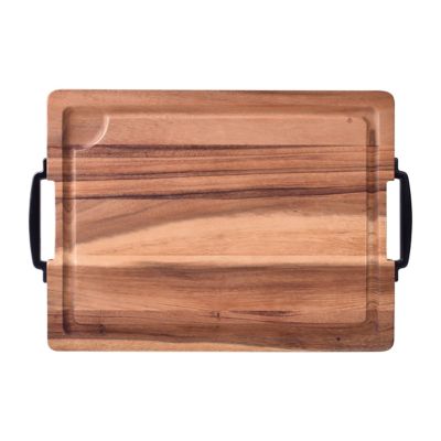 Our Table&trade; Acacia Cutting Board with Metal Handles