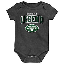 NFL® New York Jets Born To Be A Legend Short Sleeve Bodysuit in Charcoal Grey