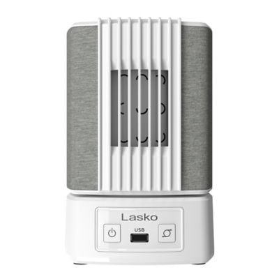 Lasko 8" SlumberBreeze 2-in-1 Personal Fan with White Noise, White, SB101, New