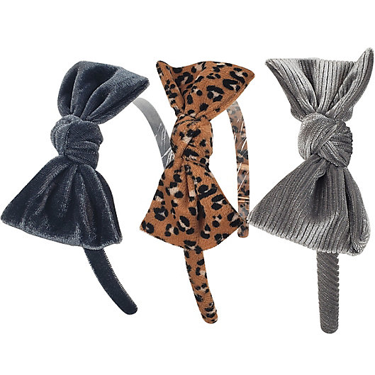 Alternate image 1 for Tiny Treasures 3-Piece Bow Tie Headband Set