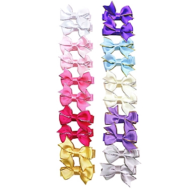 Tiny Treasures 20-Piece Satin Bow Salon Clip Set. View a larger version of this product image.