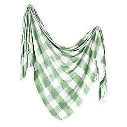 Copper Pearl™ Pine Knit Swaddle Blanket in Green
