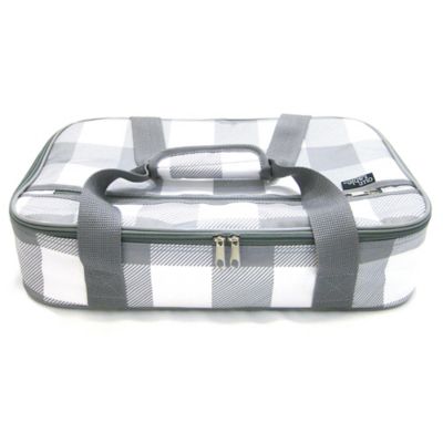 Our Table&trade; Casserole Tote in Grey Plaid