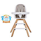 Alternate image 9 for Evolur Zoodle 3-in-1 High Chair  and  Booster Feeding Chair in Light Grey