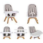 Alternate image 2 for Evolur Zoodle 3-in-1 High Chair  and  Booster Feeding Chair in Light Grey