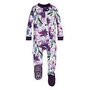 Burt&#39;s Bees Baby&reg; Organic Cotton Watercolor Daylily Footed Pajama in Purple