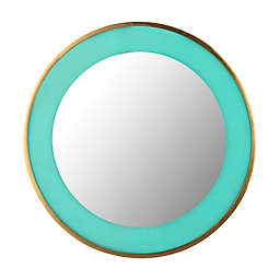 TOV Furniture Lucille 24-Inch Round Wall Mirror in Turquoise