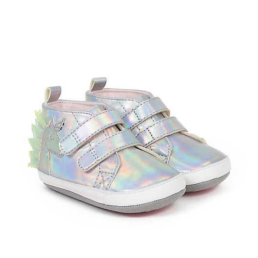 Alternate image 1 for Ro+Me by Robeez® Size 6-12M Unicorn Ruffle Sneaker in White