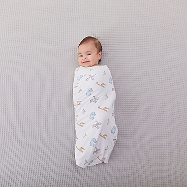 aden + anais&reg; Jungle Jammin Comfort Knit Swaddle Blanket in Grey<br />. View a larger version of this product image.